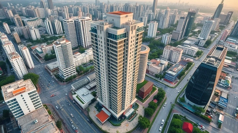 Ảnh vị trí trung tâm của Cao ốc Xanh và tiện ích xung quanh