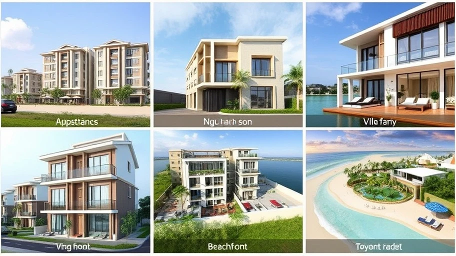 Các loại bất động sản quận Ngũ Hành Sơn như căn hộ, biệt thự
