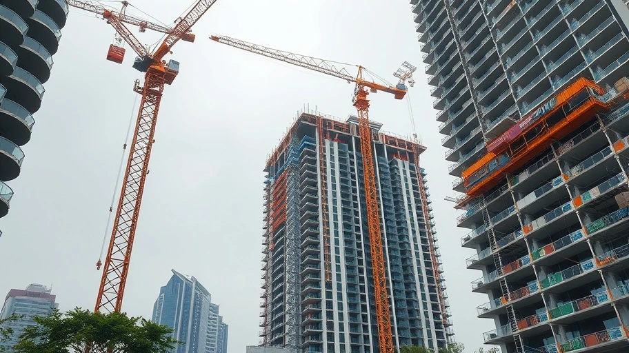 Công trường xây dựng tòa nhà cao tầng ở TP.HCM