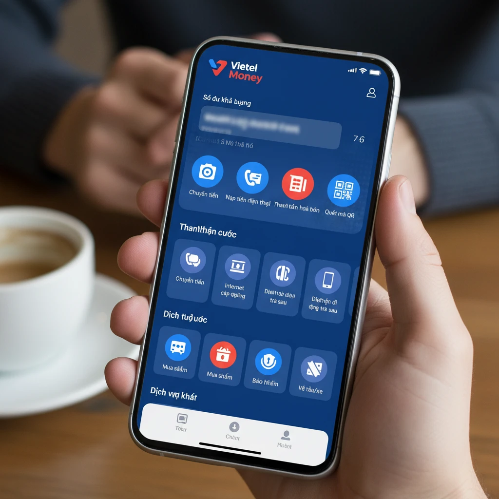 Giao diện thanh toán trên Viettel Money
