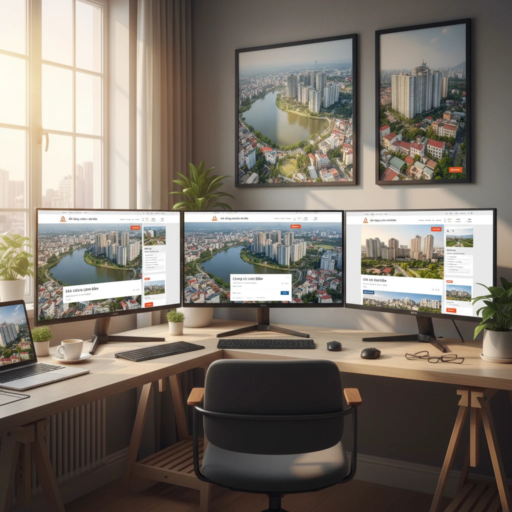 Hình ảnh giá nhà Nơ Linh Đàm hiện tại qua trang web