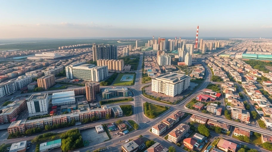 Hình ảnh phát triển đô thị và công nghiệp Uông Bí