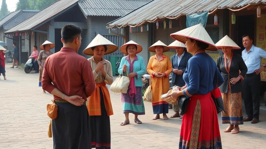 Hình ảnh văn hóa trong quan huyện bất đắc dĩ