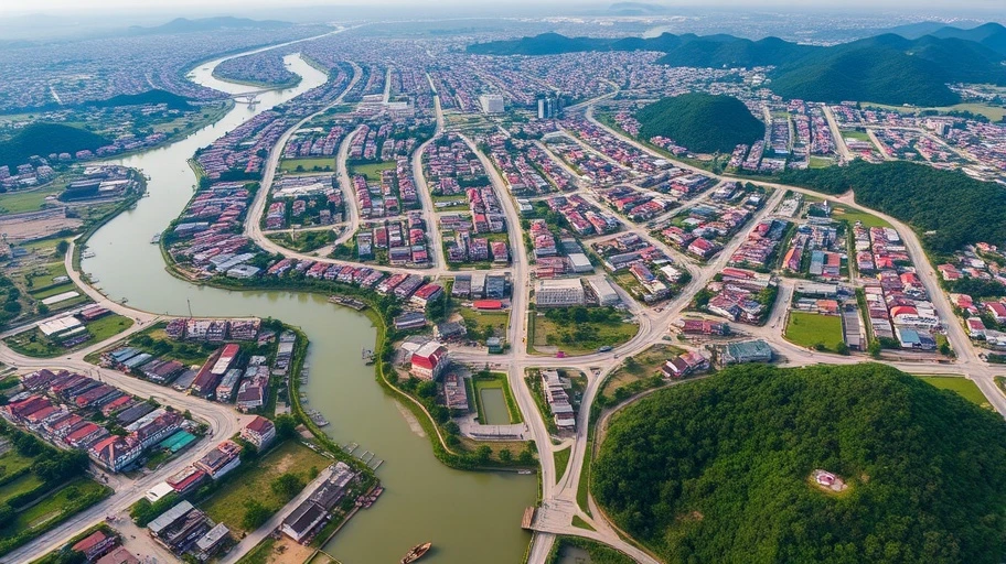 Hình ảnh vị trí địa lý thành phố Uông Bí