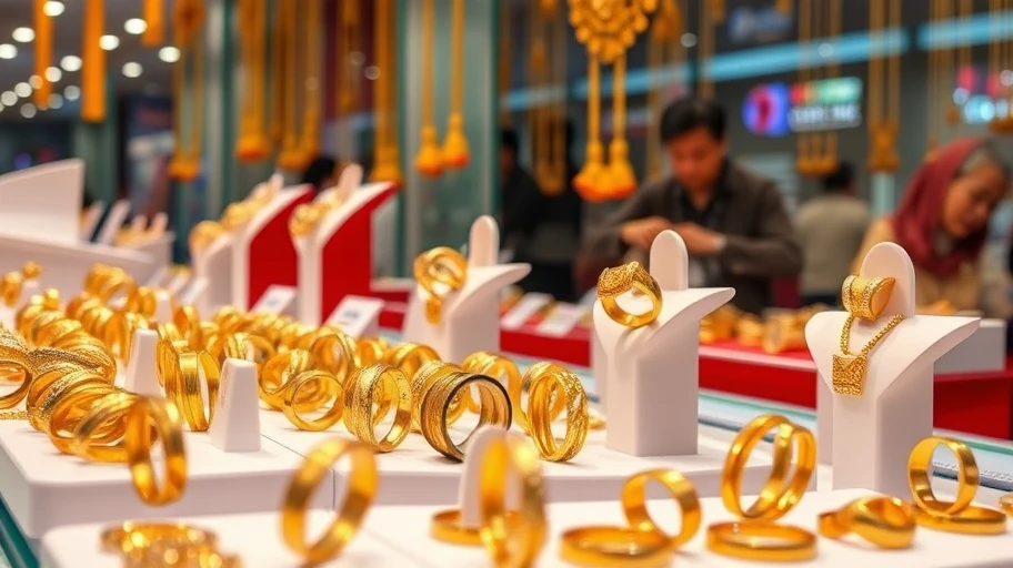 Mua vàng nhẫn tại hội chợ triển lãm