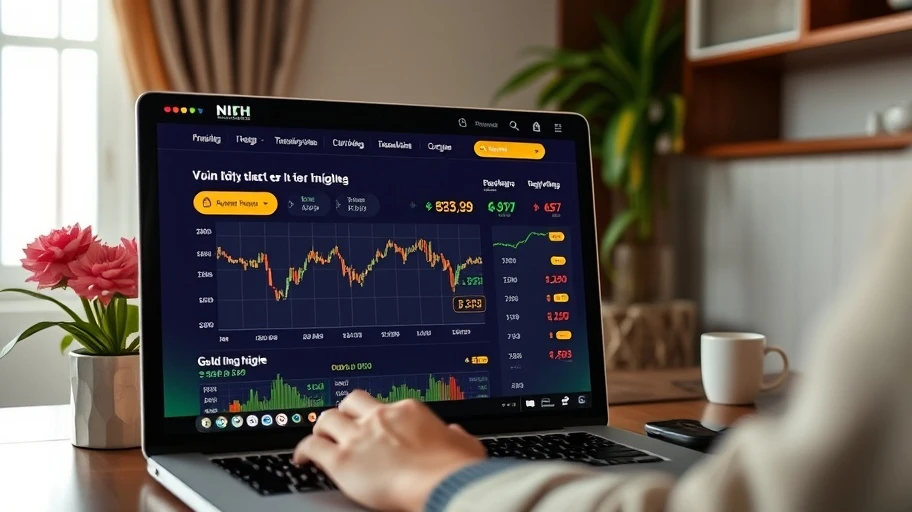 Người Việt theo dõi giá vàng qua internet.