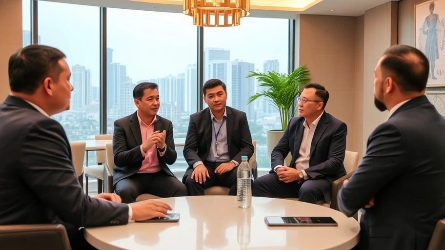 Nhà đầu tư thảo luận về cơ hội bất động sản.