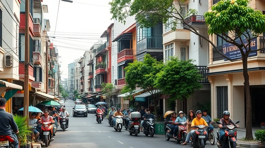 Nhà phố tại trung tâm thành phố Việt Nam