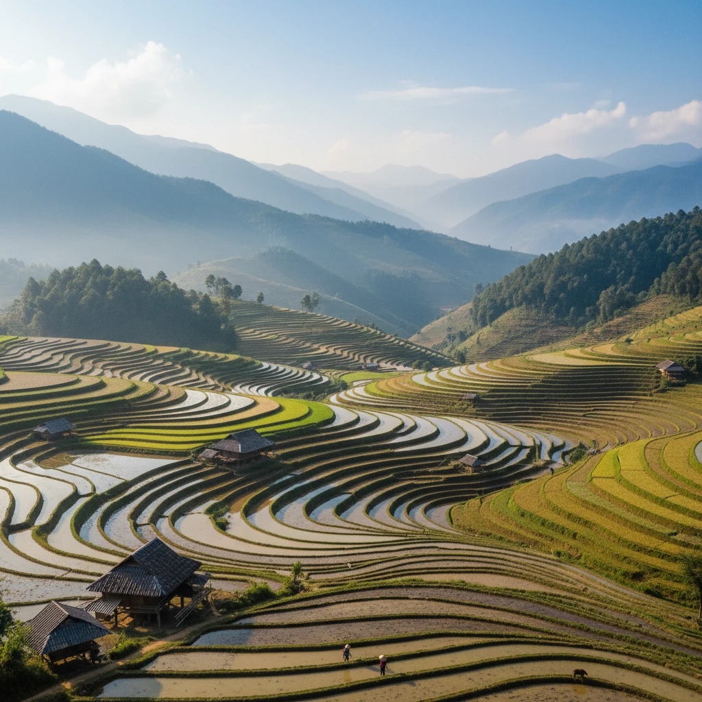 Phong cảnh ruộng bậc thang Tả Phìn