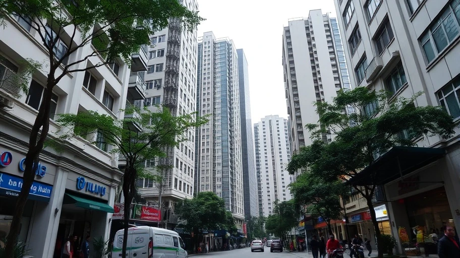 Quang cảnh đường phố Tam Trinh Hà Nội