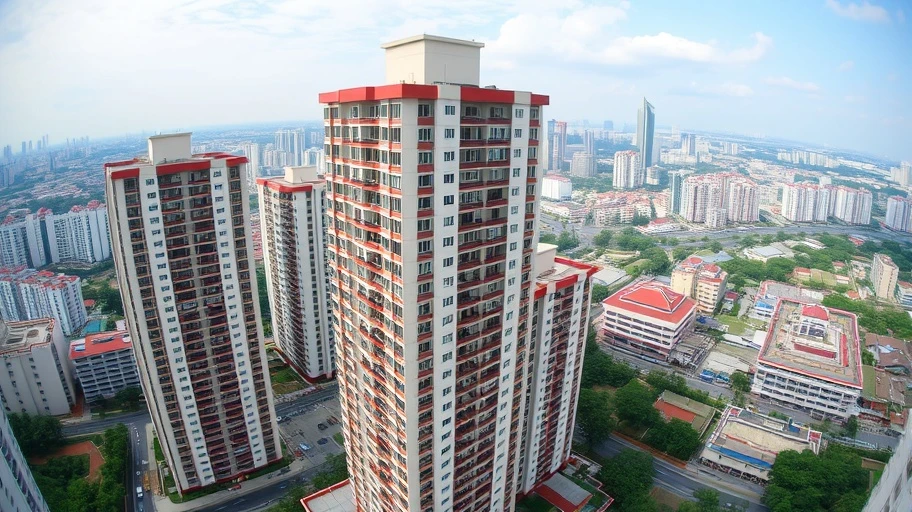 Quang cảnh thành phố với Cao ốc Xanh nổi bật