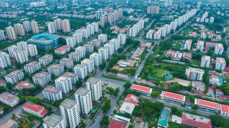 Tầm nhìn từ trên cao về vị trí chung cư Paragon