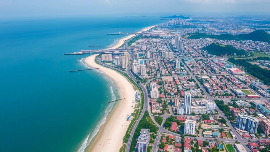 Vị trí địa lý quận Ngũ Hành Sơn Đà Nẵng bên bờ biển